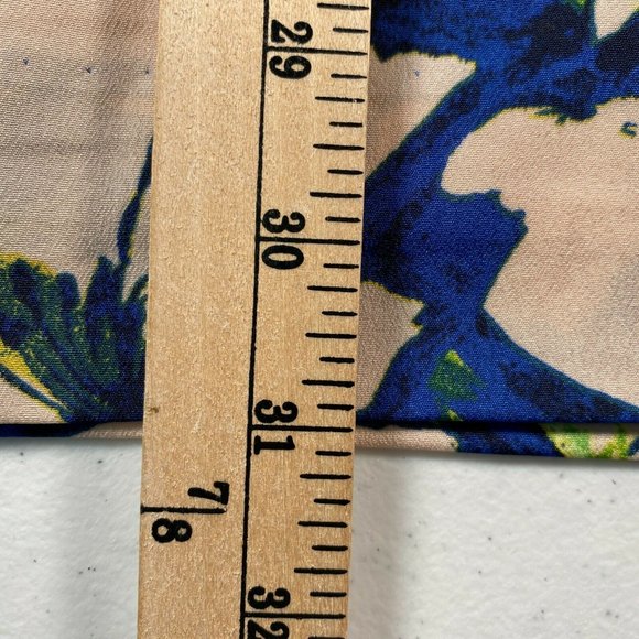 J.Crew Women Size 4 Petite Blue Floral Gallery - Picture 6 of 6